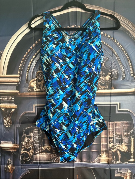 Dolphin Other - Blue Abstract Print One-Piece Swimsuit